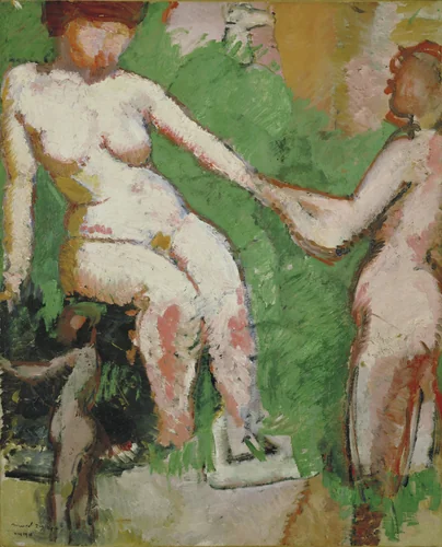 Two Nudes by Marcel Duchamp, painting, 1910