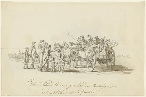 Huwelijkswens van Domenico Artaria en zijn familie by Domenico Artaria, drawing, 1785-1842