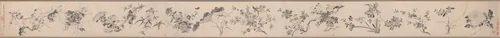 Flowers of the Four Seasons 四季花卉圖 by Chen Jiayan (陳嘉言), drawing, 1599