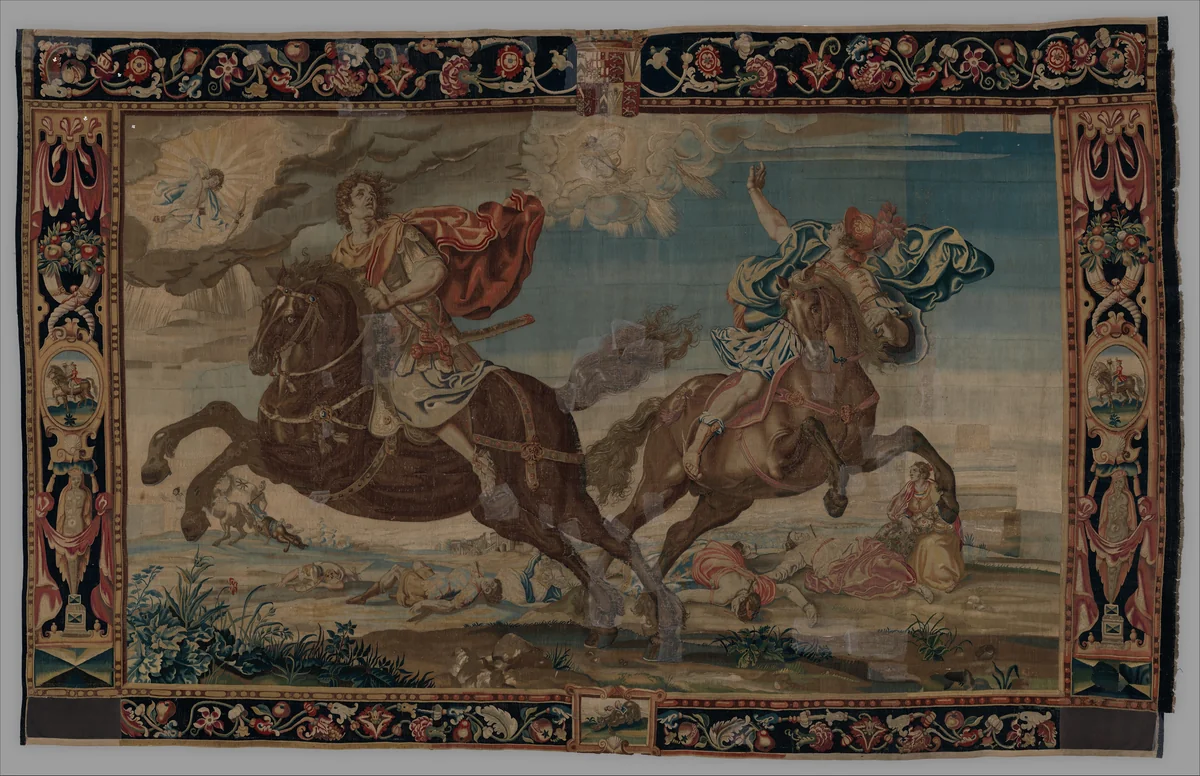 The Destruction of the Children of Niobe from a set of "The Horses" by Frans Cleyn, textile, 1645-1675