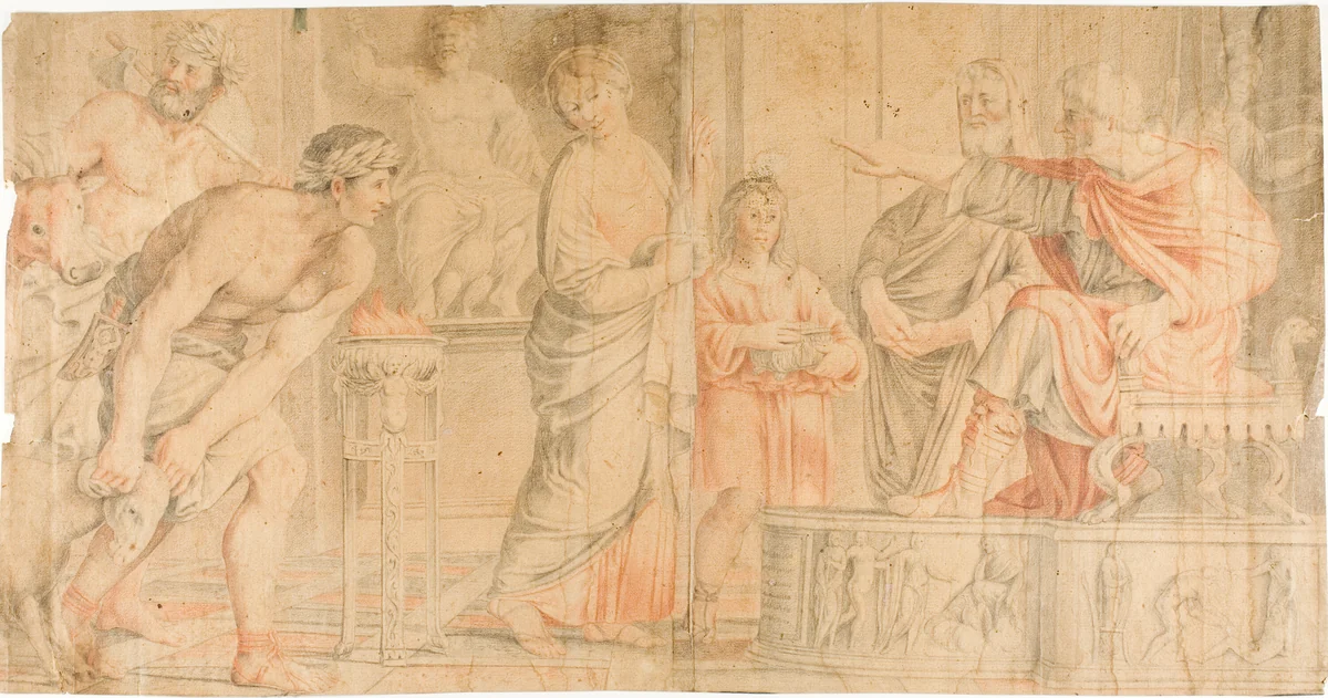 Condemnation of Saint Cecilia by Domenichino, drawing, 1616-1799