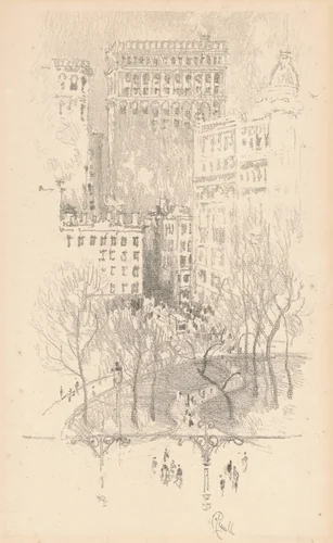 Union Square by Joseph Pennell, print, 1904