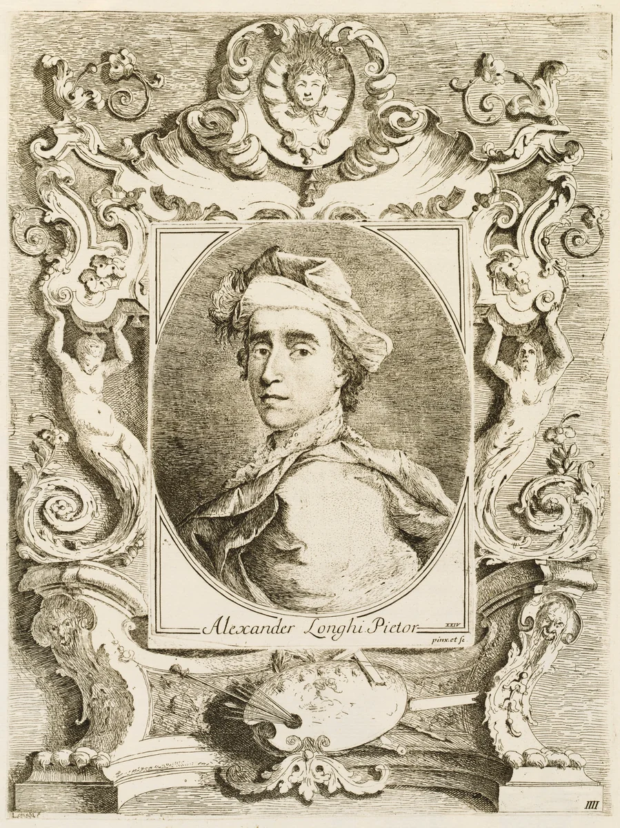 Compendio delle Vite de' Pittori Veneziani istorici piùrinomati del presente secolo con suoi ritratti tratti dal naturale delineati ed incise da Alessandro Longhi Veneziano by Alessandro Longhi, volume, 1733-1813