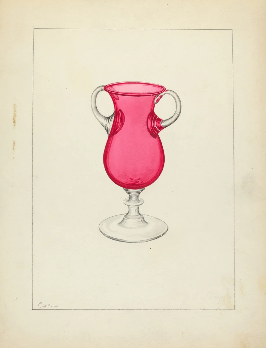 Vase by Giacinto Capelli, index of american design, 1940