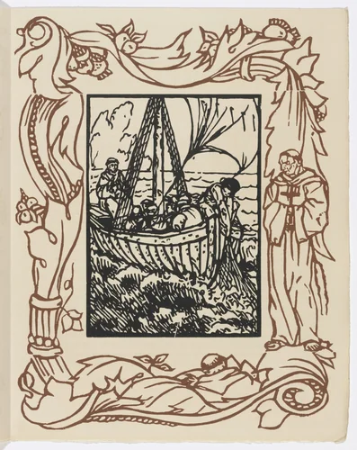 Plate (page 141) from Les Petites Fleurs de St. François (The Little Flowers of St. Francis) by Émile Bernard, illustrated book, 1928