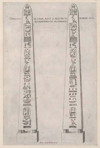 Egyptian Obelisk, from "Speculum Romanae Magnificentiae" by Etienne DuPérac, print, 1540-1585