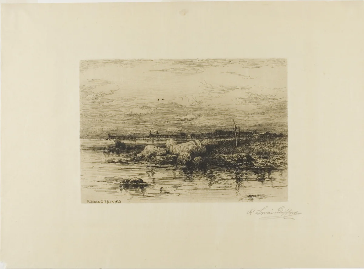 The Mouth of the Apponagansett by Robert Swain Gifford, print, 1883