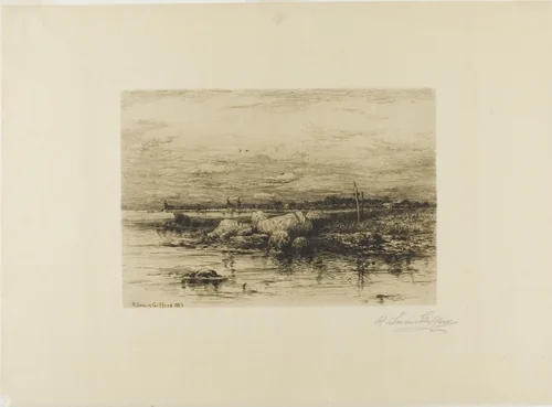 The Mouth of the Apponagansett by Robert Swain Gifford, print, 1883