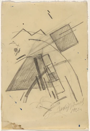 Suprematist Composition by Ivan Kudriashov, drawing, 1923