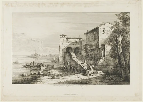Old Customs House on the Tiber by Jean Jacques de Boissieu, print, 1807