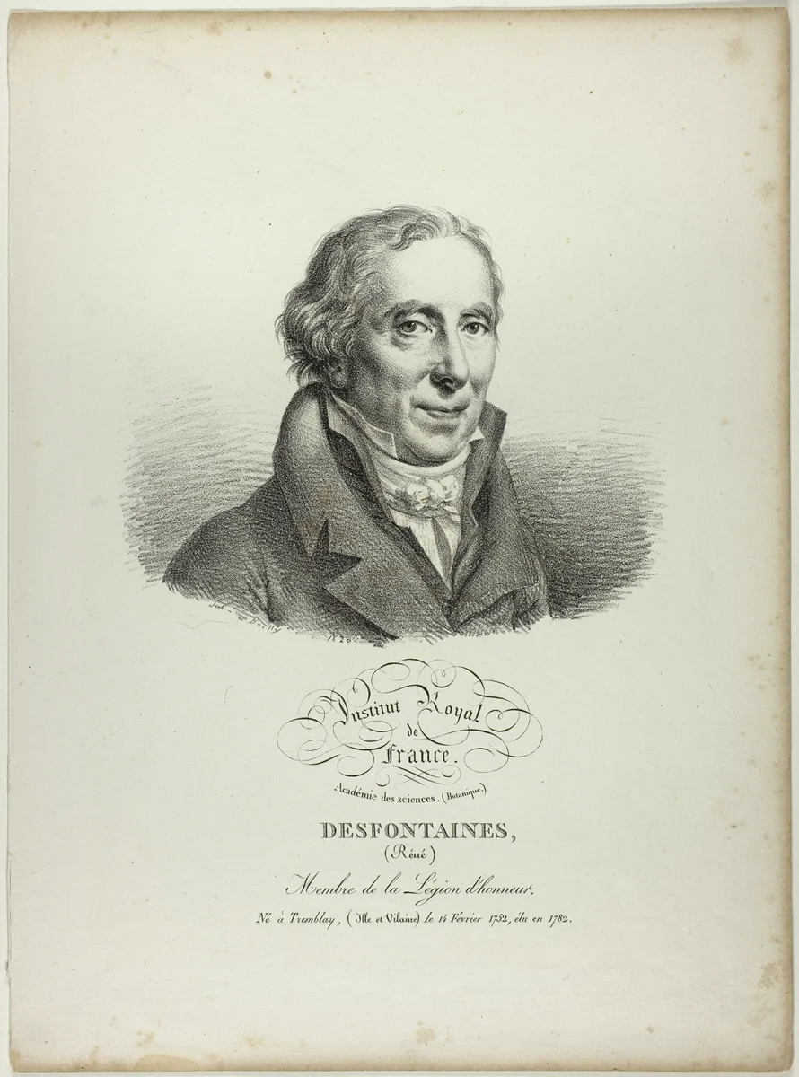 Portrait of Réné Desfonataines by Jules Boilly, print, 1820