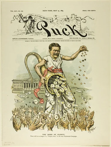 The Horn of Plenty, from Puck by C. Jay Taylor, print, 1889