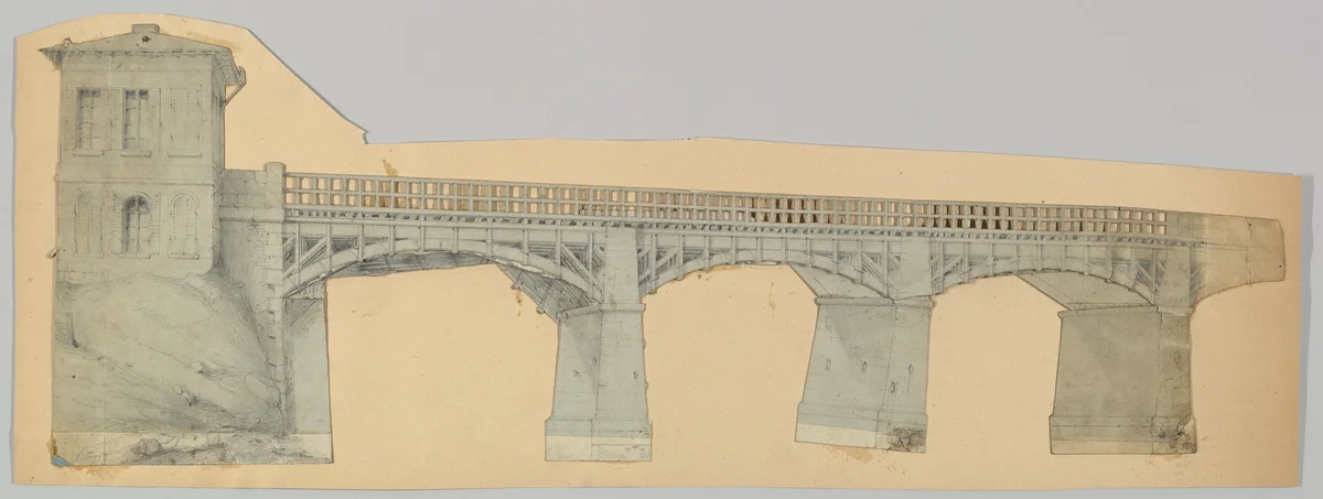 Design for a Stage Set by Eugène Cicéri, drawing, 1840-1890