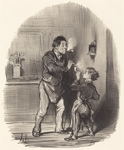 Le Chiffonnier philosophe by Honoré Daumier, print, 1847
