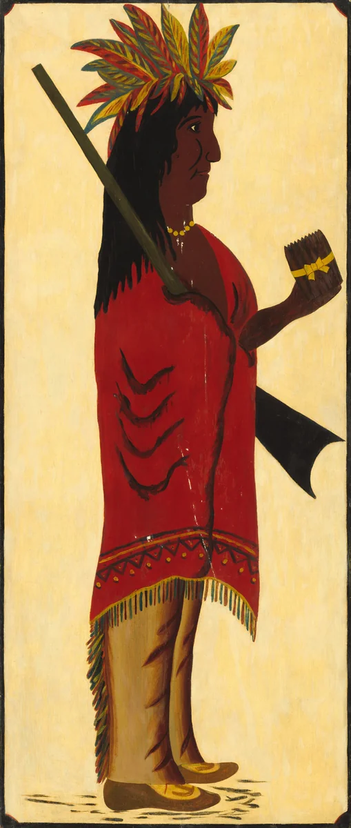 Indian Tobacco Shop Sign [reverse, Indian facing right] by American 19th Century, painting, 1850-1899