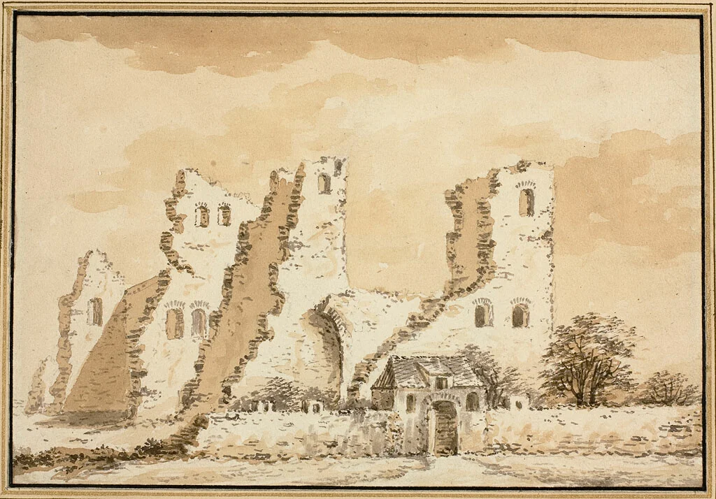 Altena Castle, Near Delft, Demolished in 1572 by Abraham Rademaker, drawing, 1695-1735