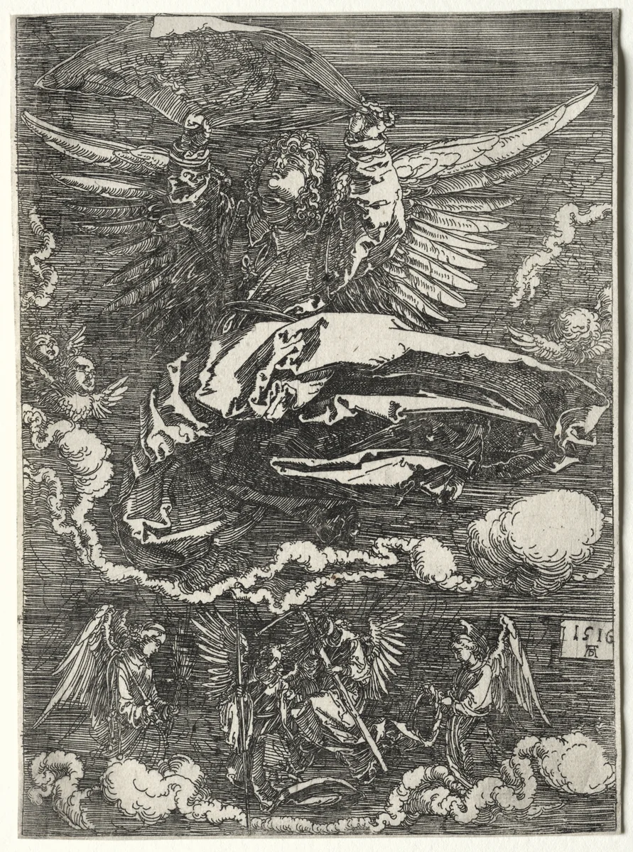 The Angel with the Sudarium by Albrecht Dürer, print, 1516