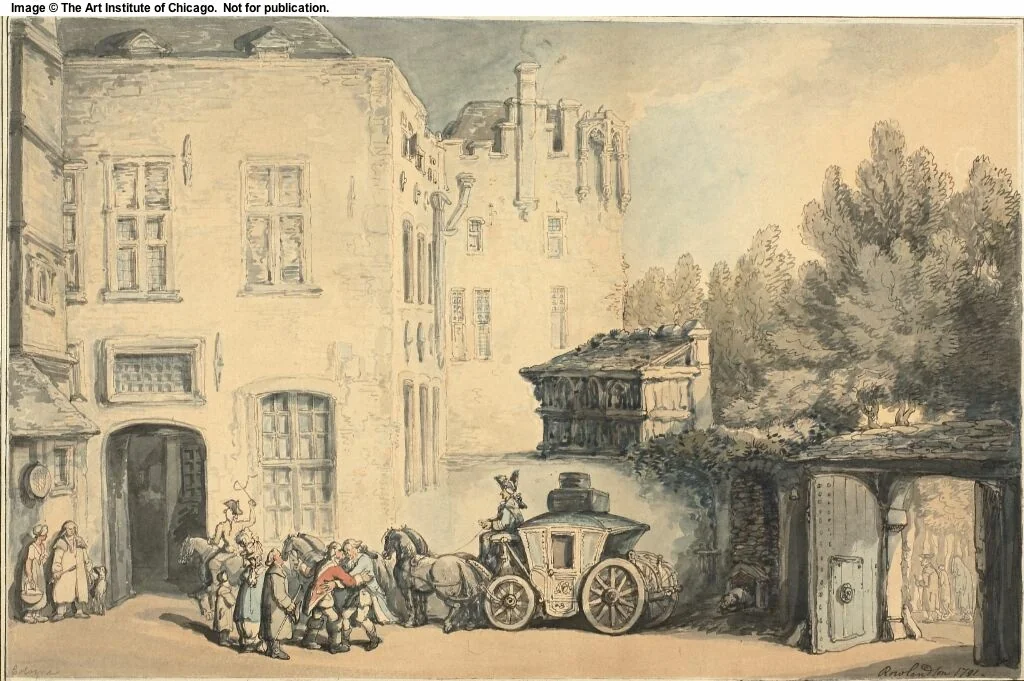 Post House in Cologne by Thomas Rowlandson, painting, 1791