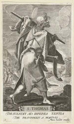 Apostel Tomas by Johan Barra, print, 1591-1629