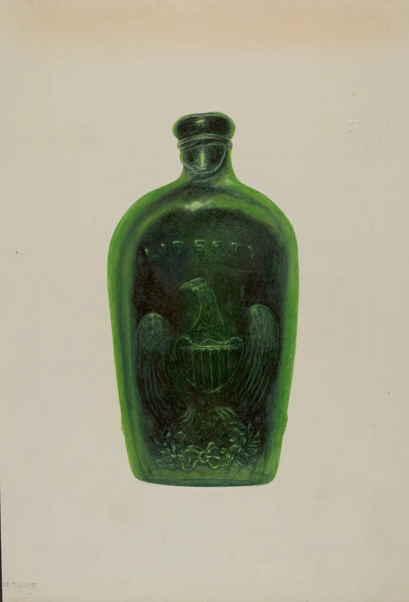 "Liberty" Bottle by Maud M Holme, index of american design, 1935-1942