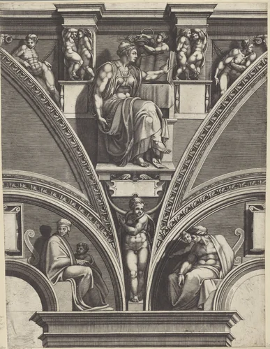 Sibille van Erythrae by Giorgio Ghisi, print, 1530-1582