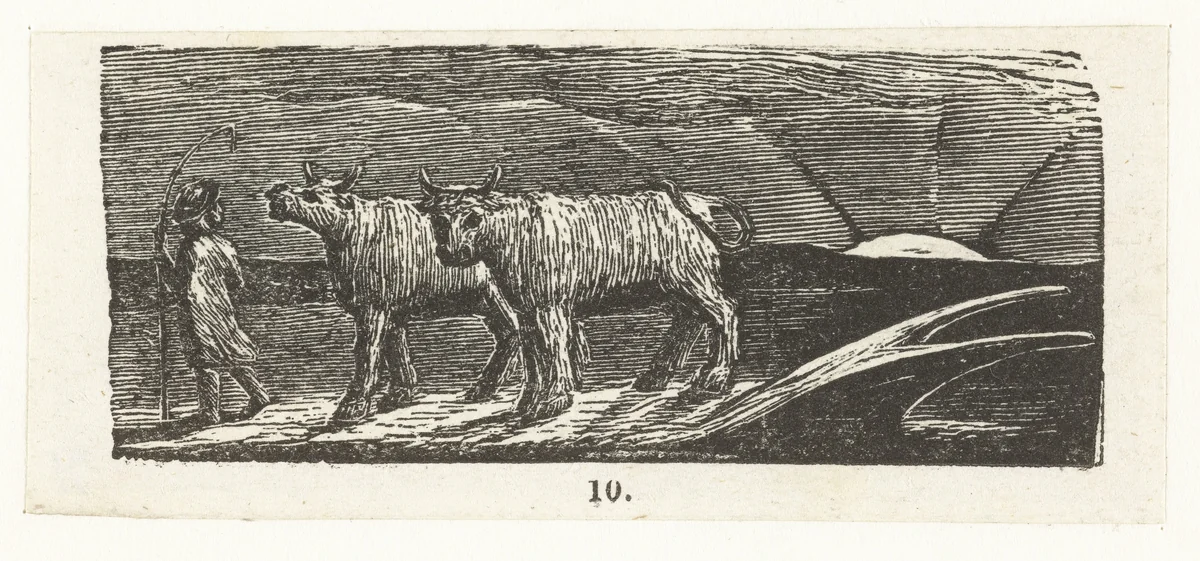 Terugkeer van de herdersjongen by William Blake, print, 1820-1821