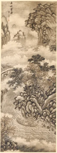 Clouds and Waves at the Wu Gorge by Xie Shichen, painting, 1542-1572