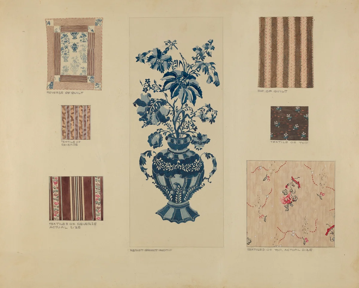 Patchwork Quilt by Millia Davenport, index of american design, 1936