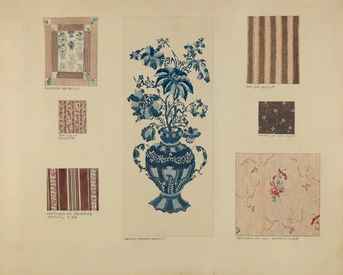 Patchwork Quilt by Millia Davenport, index of american design, 1936