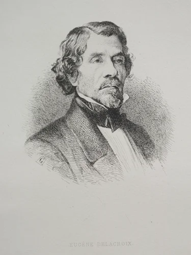 Eugène Delacroix by Jean François Gigoux, print, 1800-1900