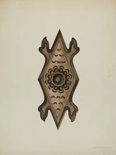 Detail, Side of Confessional by William Kieckhofel, index of american design, 1937