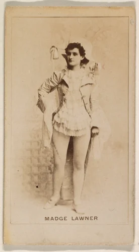 Madge Lawner, from the Actresses series (N245) issued by Kinney Brothers to promote Sweet Caporal Cigarettes by Kinney Brothers Tobacco Company, photograph, 1890