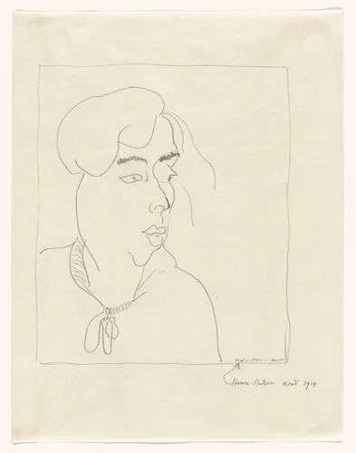 Yvonne Landsberg by Henri Matisse, drawing, 1914