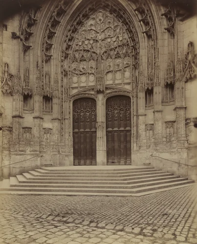 Beauvais. Portail cathédrale by Eugène Atget, photograph, 1904