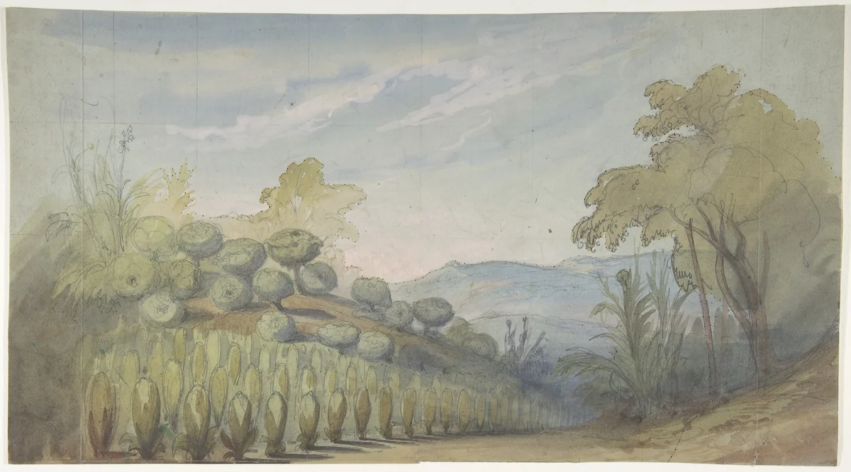 Design for a Stage Set at the Opéra, Paris by Eugène Cicéri, drawing, 1830-1890