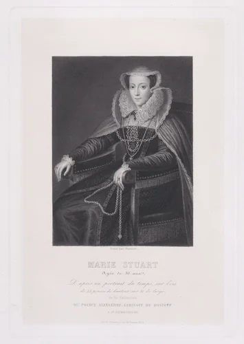 Marie Stuarte, agée de 38 ans by Jacques Etienne Pannier, print, 1856