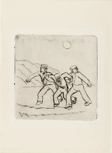 Drunken Fisherman II (Betrunkener Fischer II) by Max Pechstein, print, 1912