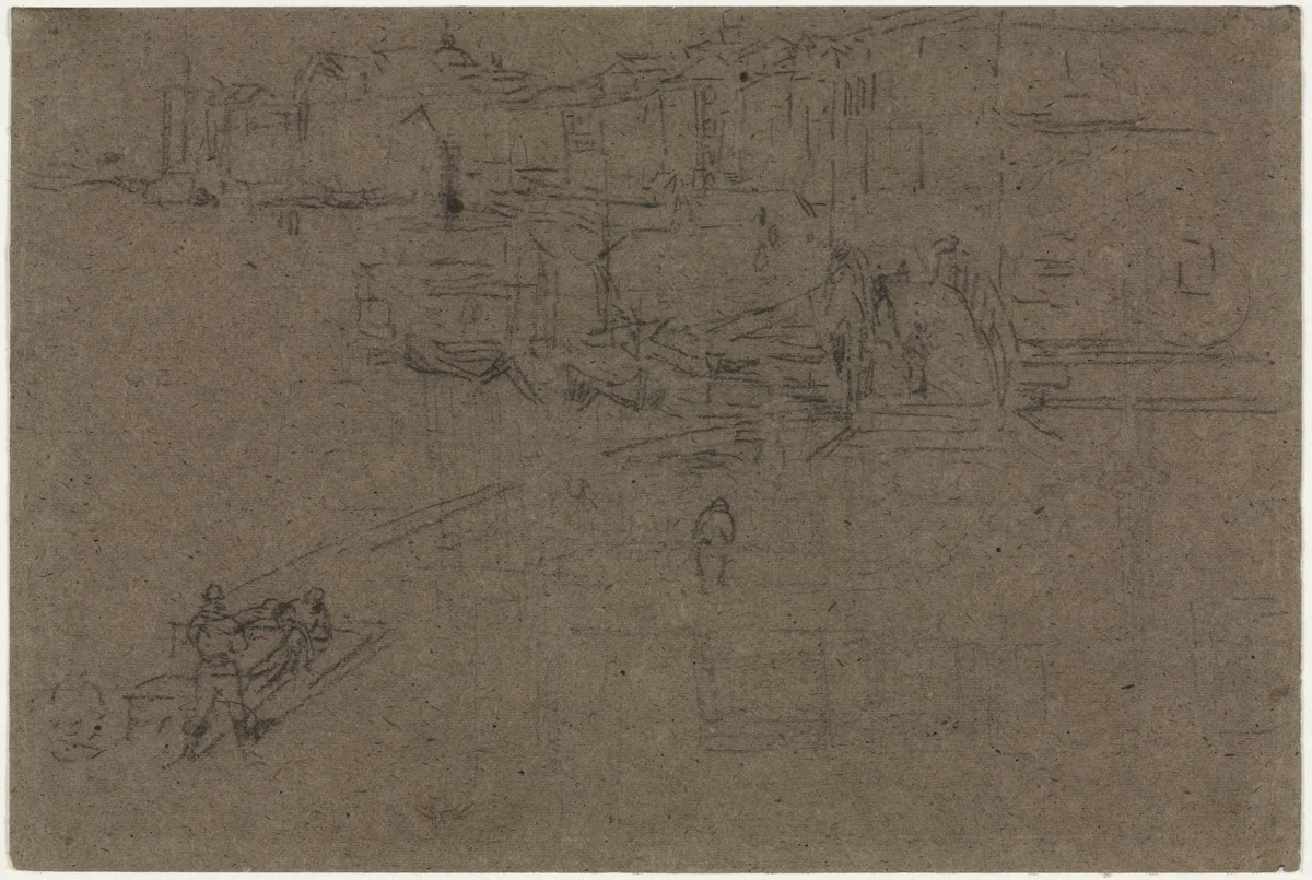 The Riva, Venice by James McNeill Whistler, drawing, 1879-1880
