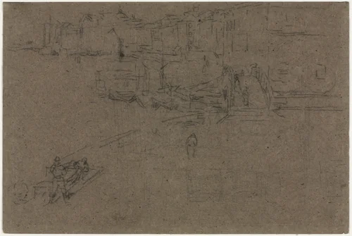 The Riva, Venice by James McNeill Whistler, drawing, 1879-1880