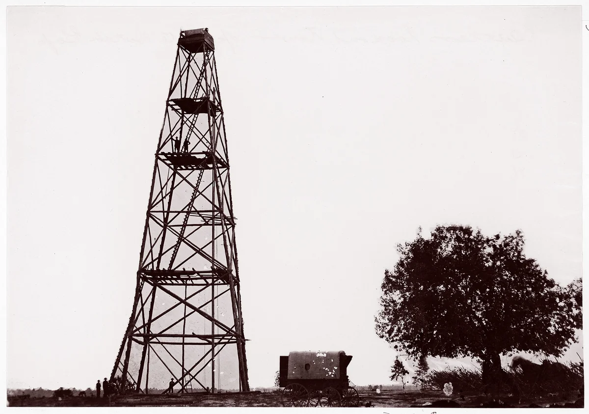 Butler's Lookout Tower, Opposite Dutch Gap by Andrew Joseph Russell, photograph, 1865