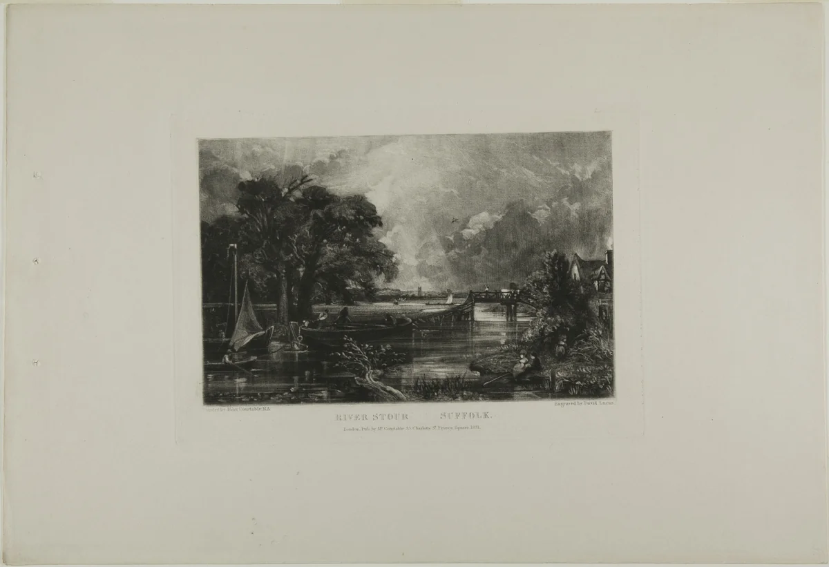River Stour, Suffolk by David Lucas, print, 1830