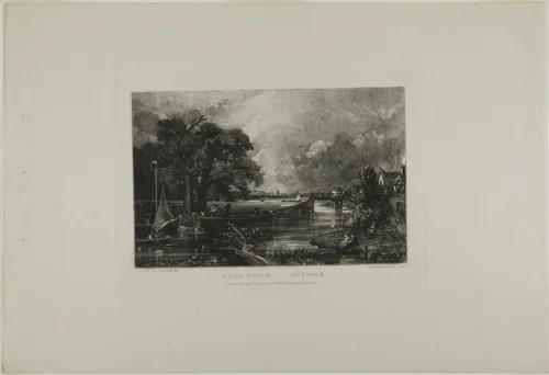 River Stour, Suffolk by David Lucas, print, 1830