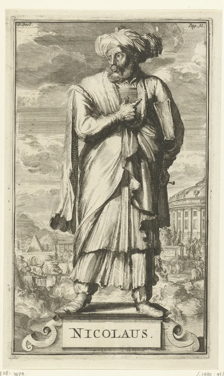 Portret van Nicolaus by Romeyn de Hooghe, print, 1700-1701