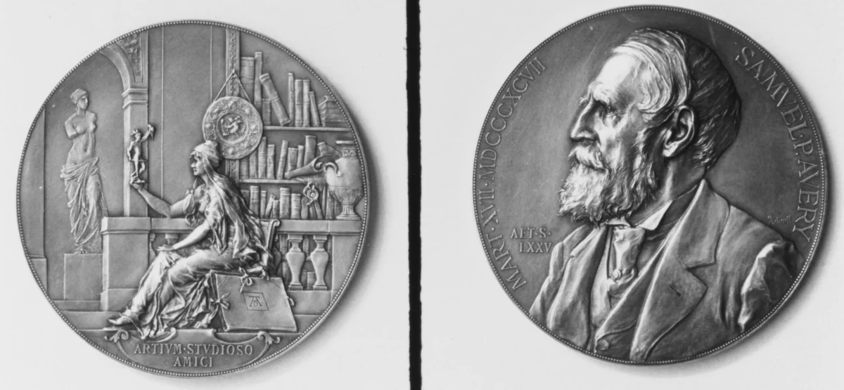 Samuel P. Avery (1822–1904): Commemorating His Seventy-Fifth Birthday by Anton Scharff, metalwork, 1897
