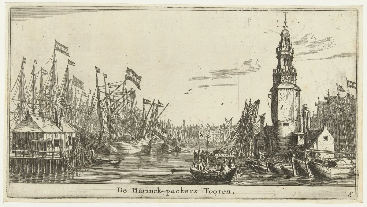 Haringpakkerstoren by Reinier Nooms, print, 1652-1654