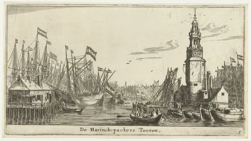 Haringpakkerstoren by Reinier Nooms, print, 1652-1654