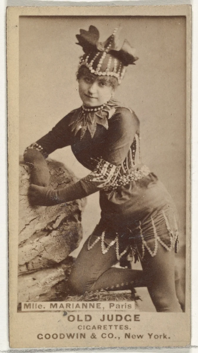 Mlle. Marianne, Paris, from the Actors and Actresses series (N171) for Old Judge Cigarettes by Goodwin & Company, photograph, 1886-1890