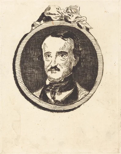 Edgar Poe by Edouard Manet, print, 1860