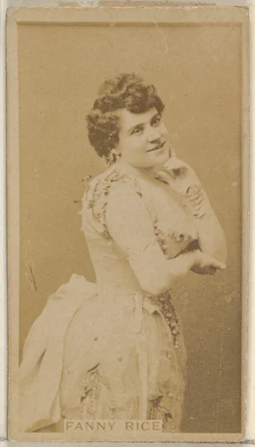 Fanny Rice, from the Actors and Actresses series (N45, Type 8) for Virginia Brights Cigarettes by Allen & Ginter, photograph, 1885-1891