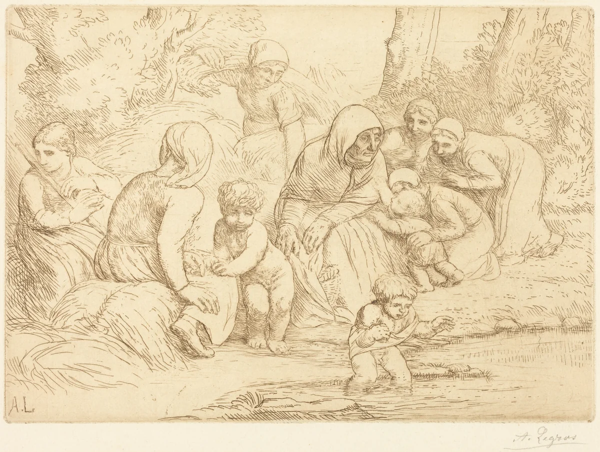 Summer (L'ete) by Alphonse Legros, print, 1837-1911